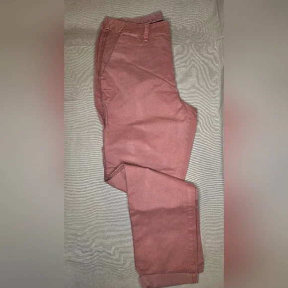 NWOT Gap Girlfriend Twill Stripe Chinos - Mauve Pink - Size 6 - Picture 3 of 5